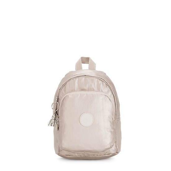 Plecaki Kipling Delia Compact Metallic Convertible Beżowe | PL 1657TC